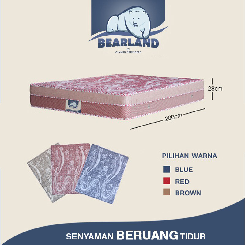 Kasur Springbed Matras springbed 140x200 WOODLAND BEARLAND GRIZZLY